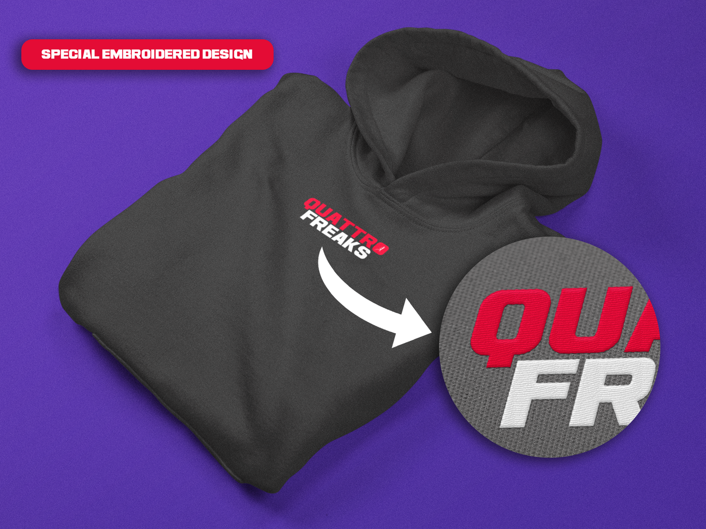 Original Quattro Freaks Embroidered Hoodie