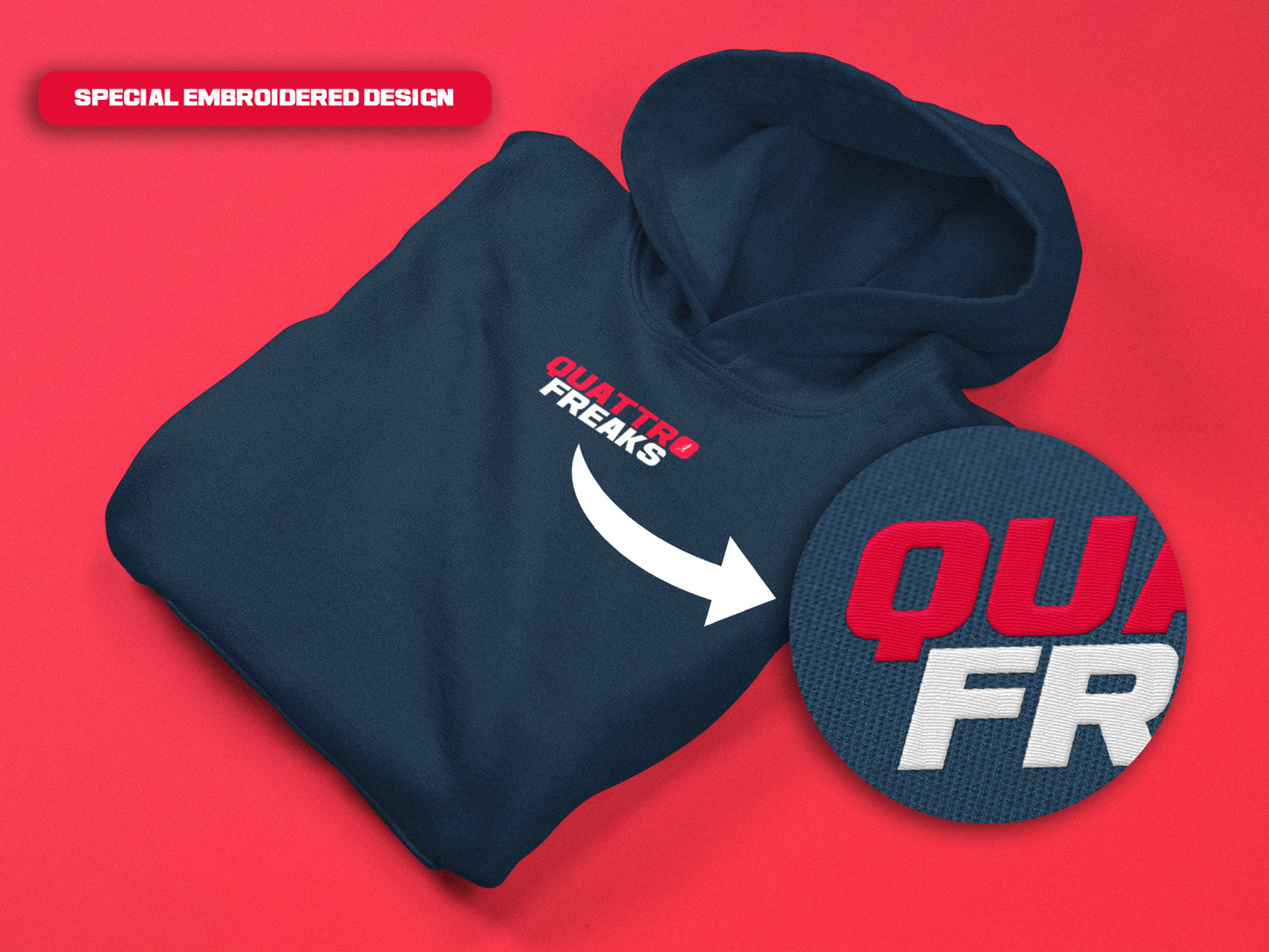 Original Quattro Freaks Embroidered Hoodie