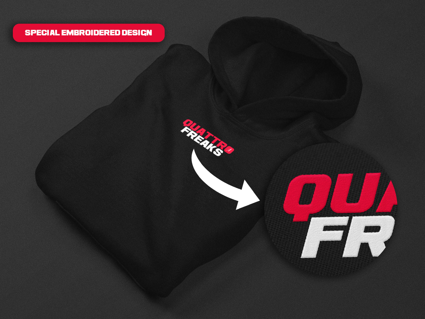 Original Quattro Freaks Embroidered Hoodie