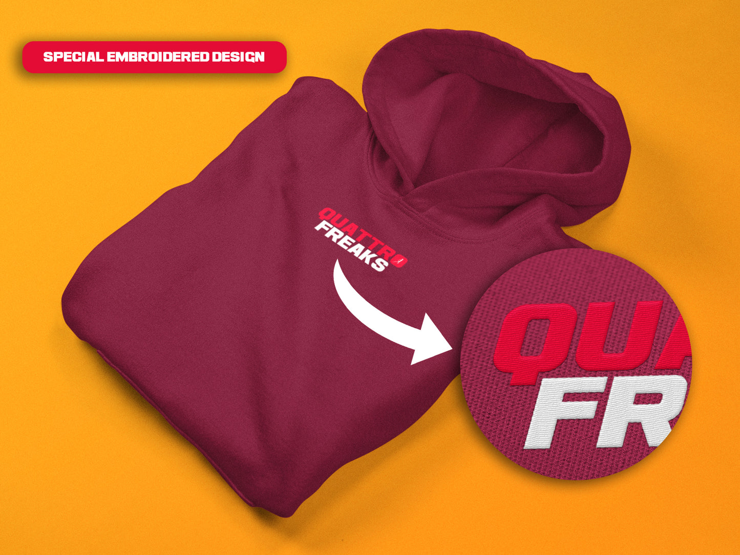 Original Quattro Freaks Embroidered Hoodie